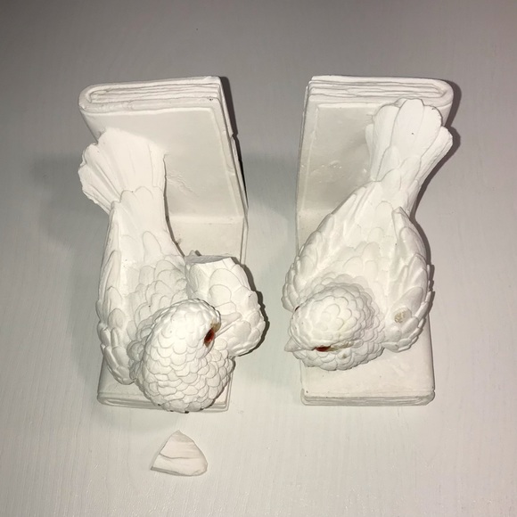 Vintage Porcelain Dove Book Ends - Picture 7 of 9